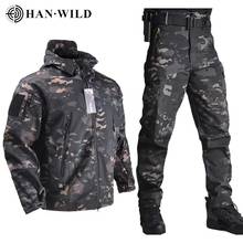 New Soft Shell Tactical Hiking Jacket Men Waterproof Windbreaker Fleece Coat Hunting Clothes Camo Army Military Suits 5XL Pants 2024 - buy cheap