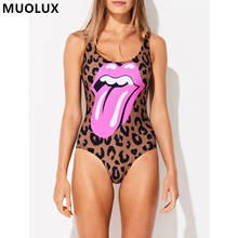 Leopard Print One Piece Swimsuit Female Sexy Bodysuits U Neck Backless Bathing Suit Monokini Swimwear Women Bathers Bikini 2021 2024 - buy cheap