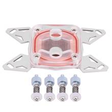 Computer CPU Water Cooler Cooling Block CPU Waterblock Red Copper Base POM Cover with Waterway G1/4 Thread for AMD AM4 2024 - buy cheap