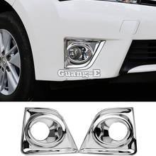 Car Body Head Front Fog Light Lamp Frame Stick Styling ABS Chrome Cover Trim Panel 2pcs For Toyota Corolla Altis 2014 2015 2016 2024 - buy cheap