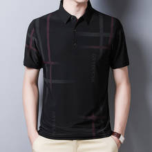 Ymwmhu Новое поступление мужская полосатая рубашка-поло крутая летняя одежда Повседневная клетчатая уличная Мужская рубашка поло приталенная Корейская рубашка 2024 - купить недорого