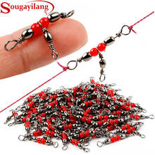 Sougayilang 20-500pcs Fishing Connector Rolling Swivels Brass Barrel 3-way Fishing Swivel Tangle Fishing Tackle Accessories 2024 - buy cheap