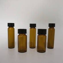 20pcs/pack 3ml 5ml 10ml 15ml 30ml 40ml 50ml brown Glass Seal Bottle Reagent Sample Vials With Plastic Lid Screw Cap 2024 - buy cheap