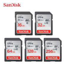 Original SanDisk SD Card 256GB 128GB 64GB 32GB 16GB Class 10 Memory Card C10 80M-120M/s SDHC SDXC Carte SD Card USH-1 for Camera 2024 - buy cheap