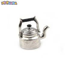 Miniature Metal Tea Kettle/Tea Pot Classicv For Girl 1:12 Dollhouse Pretend Play Furniture Toys Kitchen Accessory 2024 - buy cheap