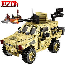BZDA High-Tech Car Wheeled Armored Vehicle Building Blocks Military Series Bricks Toys Car Model off-road vehicle For Gifts 2024 - buy cheap