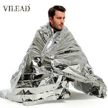 VILEAD Portable 210cm x 130cm Survival Blanket Outdoor Waterproof Emergency Blanket Rescue Thermal Mylar Tools First Aid Sliver 2024 - buy cheap