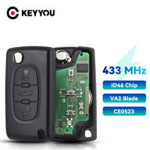 Keyyou-placa de circuito remoto ask hu83 ce0536 433mhz para peugeot, 207, 208, 307, 308, 408, com entrada sem chave 2024 - compre barato