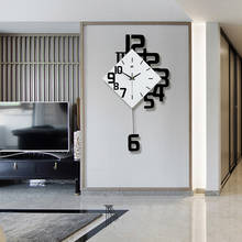 Relógio digital criativo de parede, moderno, estilo europeu, para sala de estar, decorativo, de madeira, relógio de parede, quartzo, explosão 2024 - compre barato