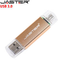 JASTER-unidad Flash USB OTG 2 en 1, unidad Flash Memoria Usb de alta velocidad de 128GB, 64GB, 32GB, 16GB y 8GB, microusb 3,0, nueva 2024 - compra barato