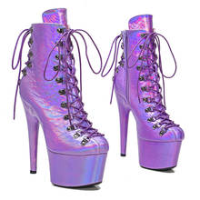Leecabe/Розовая замшевая обувь для танцев на шесте 17 см/7 дюймов; Обувь на платформе и высоком каблуке для танцев на шесте 2024 - купить недорого