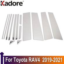 For Toyota RAV4 RAV 4 2019 2020 2021 Stainless Steel Door Window Frame Center Pillars B+C Cover Trim Exterior Car Accessories 2024 - buy cheap