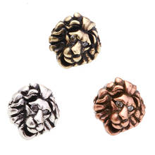 Lion Beads for Jewelry Making Supplies Accessories Findings for Diy Bracelet Copper Gold Color Beads Inlaid Zircon Wholesale 2024 - buy cheap