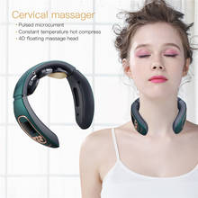 Remote Control 3D Pulse Neck Massager Hot Compress Cervical Acupuncture Electric Impulse Massage Pad Shoulder Soreness Relief 31 2024 - buy cheap