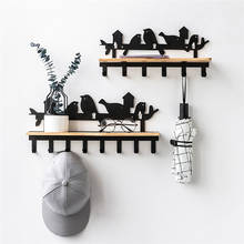 Wall Mount Organizer Rack with Hook Nordic Home Decor Porch Entrance Wall Hook Key Clothes Hanger Craft Display Storage Holder 2024 - buy cheap