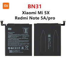 Оригинальный аккумулятор Xiao mi 100% BN31 3080 мАч для Xiaomi Mi 5X Mi5X Redmi Note 5A / Pro Mi A1 Redmi Y1 Lite S2 BN31 2024 - купить недорого