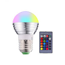 10PCS E27 E14 6W RGB LED Bulb 110V-220V Ball Spotlight Lamp With IR Remote Controller Holiday Decor Atmosphere Indoor Light 2024 - buy cheap
