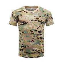 Army Military Tactical Shirt Short Sleeve Camo Men's Quick Dry Combat T-Shirt Outdoor Camping Hunting Clothes Hiking Shirts 2024 - buy cheap