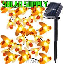 Ylant 5M Solar Lights String 20 Led Honey Bee Shape Solar Powered Fairy Lights For Outdoor Home Garden Fence Summer Decoration 2024 - buy cheap
