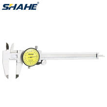 SHAHE-Pinza de Dial de 0,02mm y 150mm, calibrador métrico de acero inoxidable, herramienta de medición de Dial de doble choque 2024 - compra barato