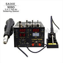 SAIKE 909D Soldering Station Heat Gun Desoldering Station Power Multi-Function 3 in 1 Constant Temperature Soldering Iron 2024 - buy cheap