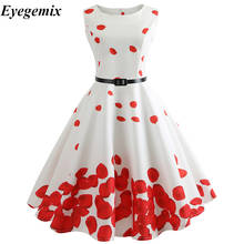 Vestidos de verano para mujer, Túnica informal Retro Floral Vintage de los años 50 y 60, Rockabilly, Swing, Pinup, para fiesta del Día de San Valentín, 2021 2024 - compra barato