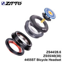 Ztto 4455st mtb bicicleta de estrada, headset 44mm 55mm cnc 1 1/8 "-1 1/2" 1/8 1/2 em linha reta peças da bicicleta garfo tubo interno 2024 - compre barato