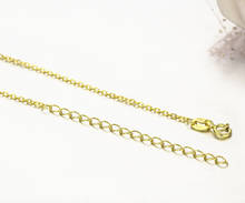 Ожерелье женское из серебра 925 пробы с желтым золотом, 45 + 5 см 2024 - купить недорого