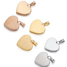 10pcs Stainless Steel Heart Charms Necklace Pendants For Women DIY Bracelet Jewelry Making Accessories 23x22x4mm 2024 - buy cheap