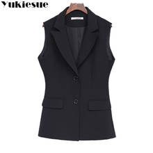 Extra plus size XL-8XL fat MM 100kg professional short coat female 2018 spring summer new sleeveless vest women vest black top 2024 - buy cheap