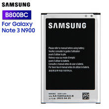 Samsung-bateria original de substituição b800bc e b800be, compatível com galaxy note 3, n900, n9009, n9008, n9006, n9005, n9002 e note3, com nfc, bateria de 3200mah 2024 - compre barato