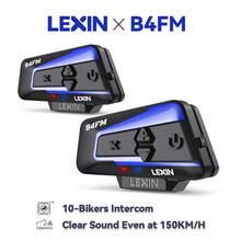 Lexin B4FM-X Bluetooth Motorcycle Intercom Helmet Headsets,BT 5.0 Wireless Communication Interphone Music Sharing 10 Riders 2024 - buy cheap