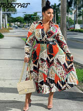v-образный элегантное винтажное платье женское сексуальное Бохо Макси больших размеров шифоновое пляжное платье рубашка одежда Vestidos 2024 - купить недорого