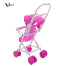 Cartoon Assembly Baby Stroller Trolley Nursery Furniture Toy For Dollhouse Decor Nursery Model Girls Doll House Play Toys 2024 - buy cheap