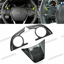 carbon fiber abs car steering wheel trims for toyota camry xv70 70 se 2018 2019 2020 2021 2022 sport edition trd hybrid auto 2024 - buy cheap