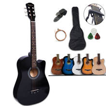 38 Inch Colour Acoustic Guitar Travel Folk Guitarra  41 Inch Steel String Guitar with Bag Pick Capo Tuner 2024 - buy cheap