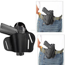 Кожаный ремень, кобура для пистолета, универсальный скрытый тактический Чехол для пистолета для Beretta Glock 17 19 22 23 M & P, чехол для пистолета 2024 - купить недорого