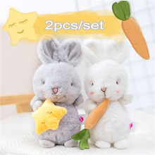 Милый пушистый кролик 2 шт./компл. плюшевый мягкий детский успокаивающий игрушечный длинный плюшевый обнимающий звезда морковь кролик кукла игрушки новорожденный подарок 2024 - купить недорого