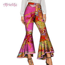 African Pants Women Dashiki Print Bell Bottom Pants Hip Pleated Flare Pant Trousers Pocket African Dress Plus Size Custom WY8319 2024 - buy cheap