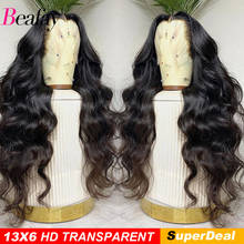13x6 Body Wave Human Hair Lace Frontal Wigs HD Transparent Lace Front Wigs Pre Plucked Remy Brazilian Human Hair Wigs Thick Long 2024 - buy cheap