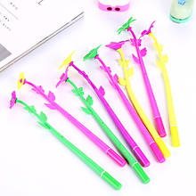 20 pcs Creative Stationery small fresh flower neutral pen cute cartoon student office learning water-based signature pen 2024 - buy cheap