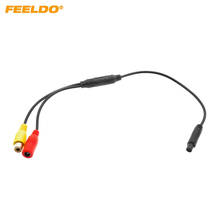 FEELDO 1Pc Car Backup Reverse Camera 4-Pin Male To CVBS RCA Female Connector Signal Power Adapter Wire Harness #AM5678 2024 - buy cheap