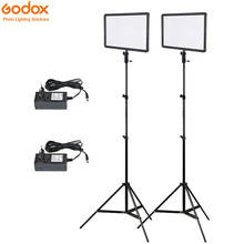Godox-Panel de luz LED para estudio de vídeo, lámpara de vídeo ultrafina de 30W, 3300-5600k, 2 uds., LEDP260C, soporte de luz de 200cm 2024 - compra barato