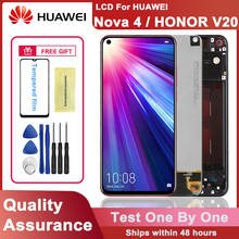 Tela lcd ips de 6.4 polegadas para huawei, honor view 20/honor v20, nova 4, touch screen, digitalizador, montagem 2024 - compre barato