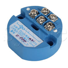 Sensor transmisor de temperatura PT100 azul, salida 0-100C 4-20mA 2024 - compra barato