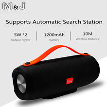 Уличная Bluetooth Колонка M & J, беспроводная Портативная колонка с глубоким басом, 10 Вт, система MP3, музыка AUX с микрофоном для Android IOS 2024 - купить недорого