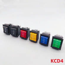 1pcs KCD4 6Pin Rocker Switch Power Switch ON-OFF-ON 6Pin with LED 16A 250VAC / 20A 125VAC Rocker Button Switch 2024 - buy cheap