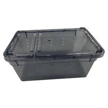 Black Reptile Feeding Container Turtle Hatching Tank Pet Carrier for Snakes 2024 - buy cheap