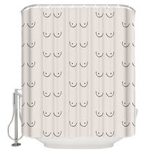 Cortina de banheiro ecológica com seios, cortina para decoração da casa 2024 - compre barato