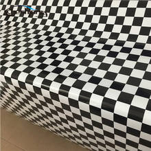Black White Chess Board Background Camouflage Vinyl Cheker Decal For Racing Car ROOF Hood Furniture Styling Film Sticker Bomb 2024 - buy cheap